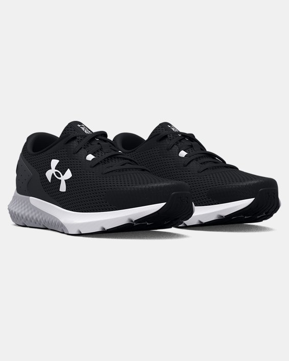 Men's UA Charged Rogue 3 Running Shoes, Black, pdpMainDesktop image number 3